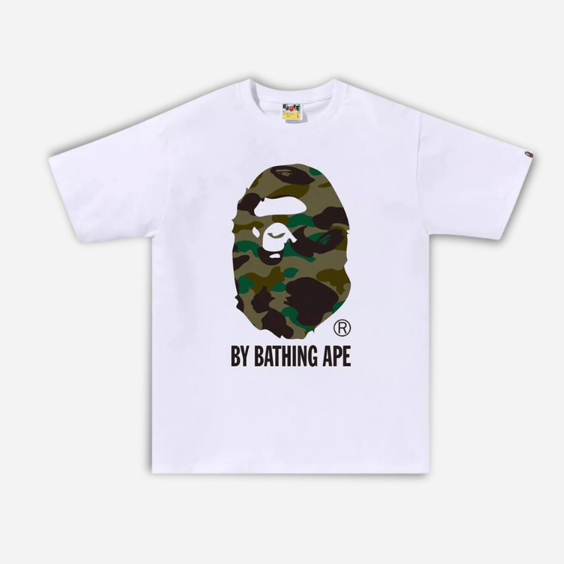 BAPE BIG HEAD LOGO WHITE TEE