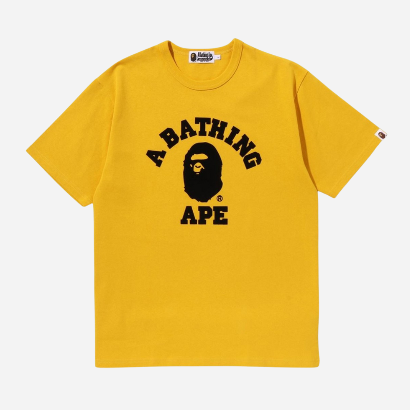 BAPE HEAD LOGO YELLOW TEE