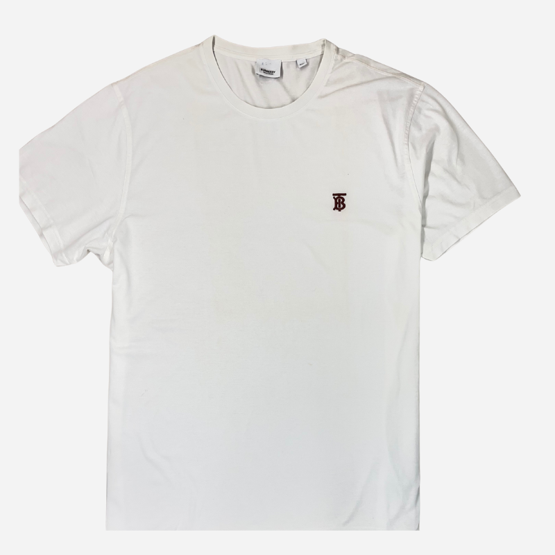 BURBERRY MONOGRAM LOGO T-SHIRT – WHITE