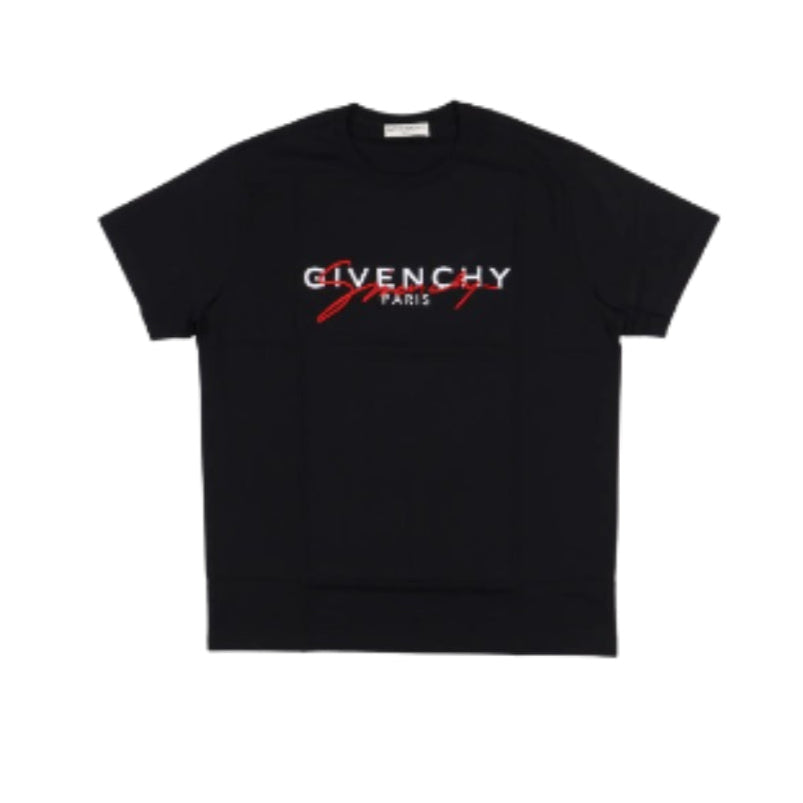 GIVENCHY PARIS SIGNATURE EMBROIDERED LOGO T-SHIRT
