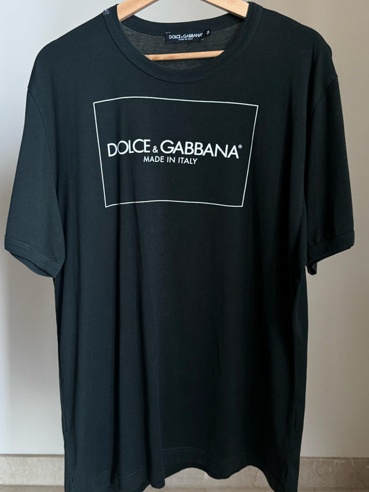DOLCE & GABBANA PLAIN LOGO TEE