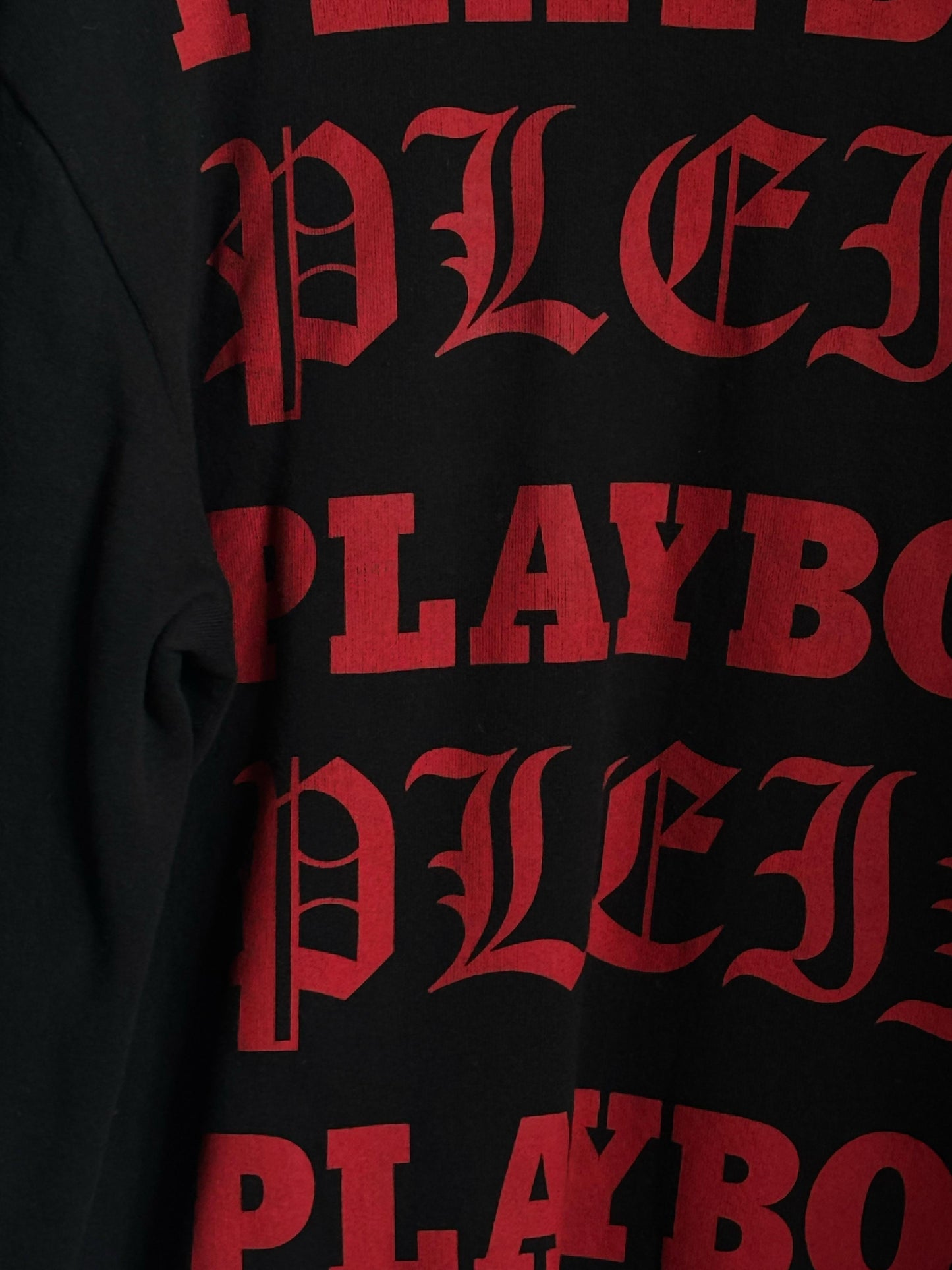 PHILIPP PLEIN PLAYBOY PRINTED HOODIE WITH CRYSTALS AND LOGO