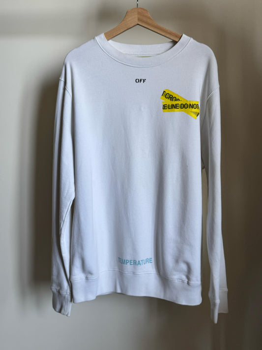 OFF-WHITE FIRETAPE CREW SWEAT
