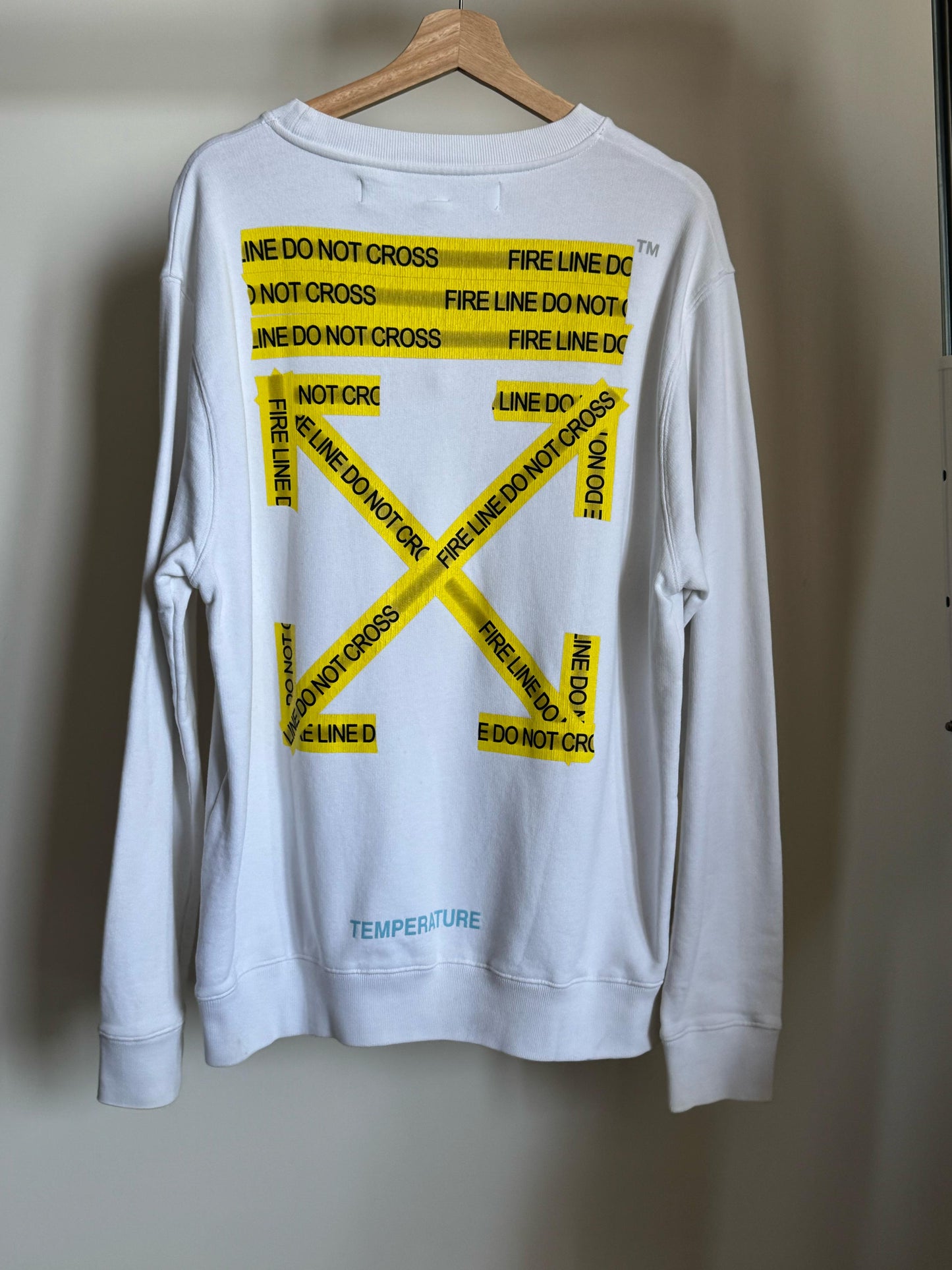 OFF-WHITE FIRETAPE CREW SWEAT