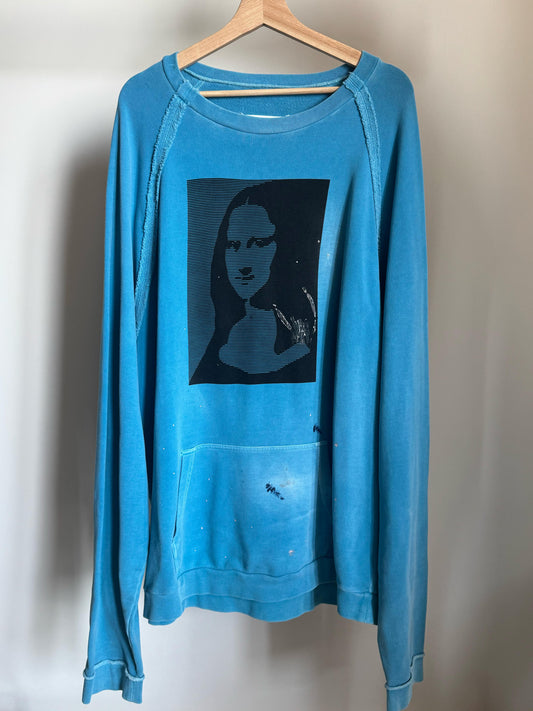 MAISON MARGIELA OVERSIZED MONA LISA RAGLAN EXPOSED SEAM SWEATSHIRT