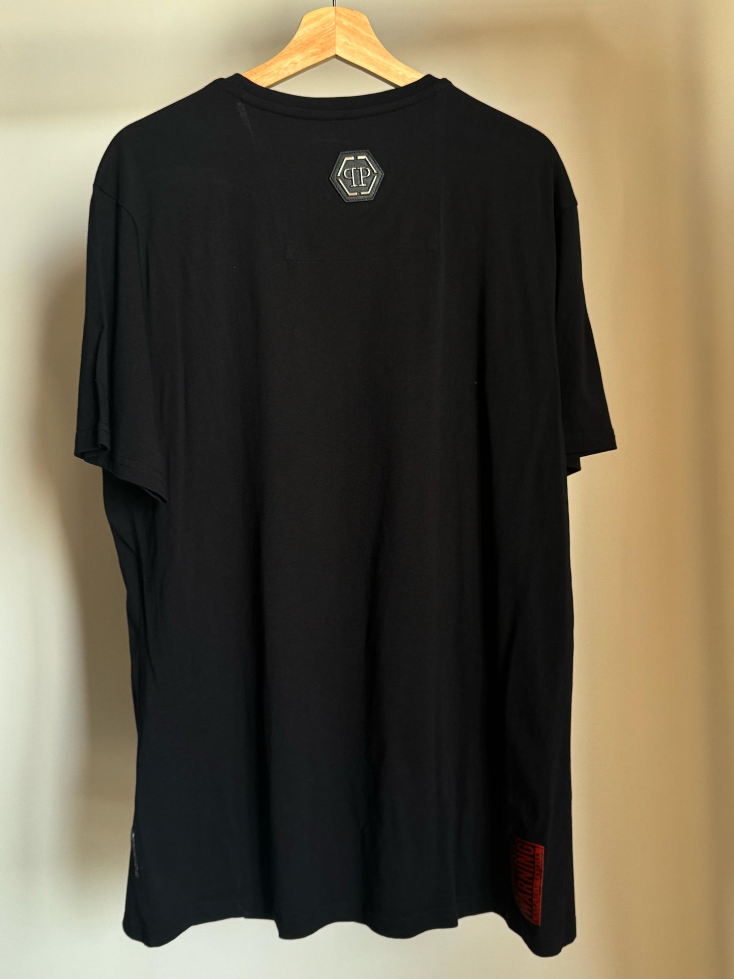 PHILIPP PLEIN CRYSTAL MULTI DRIPPING LOGO T-SHIRT