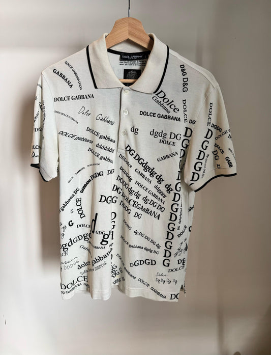 DOLCE & GABBANA DG LETTERING POLO T-SHIRT