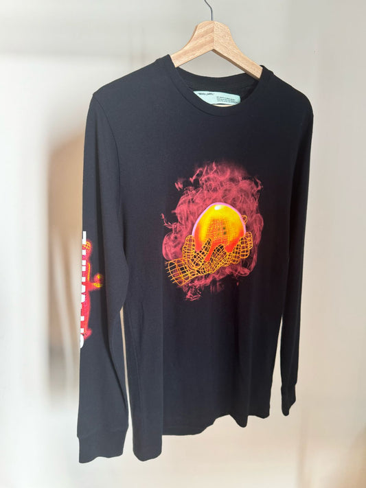 OFF-WHITE HANDS AND PLANET LONG SLEEVE T-SHIRT
