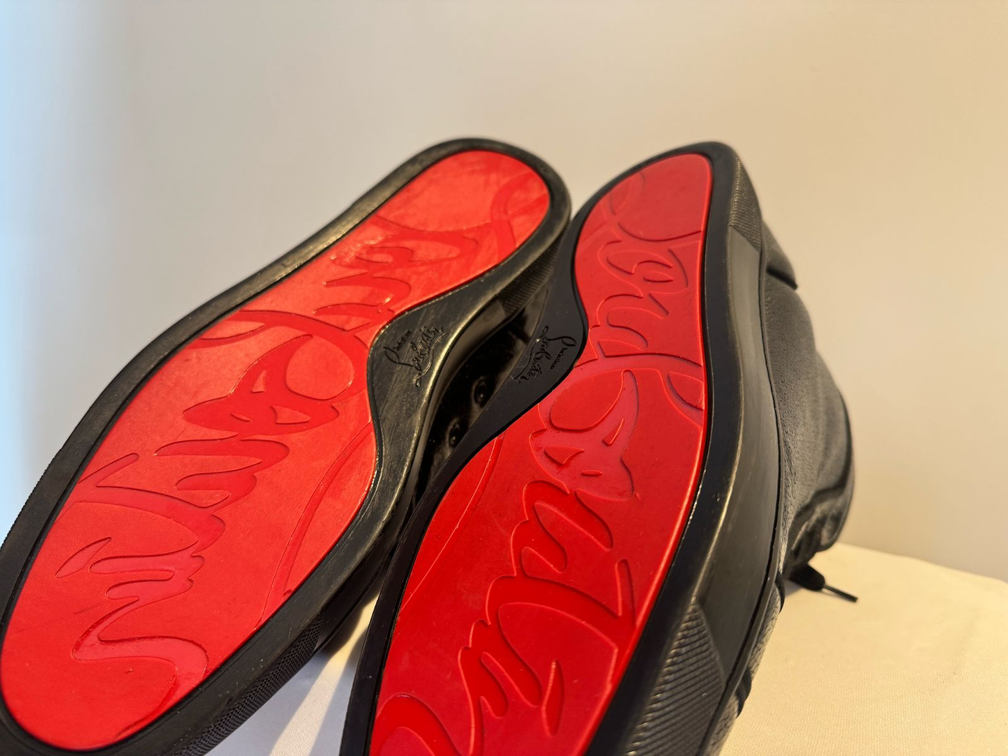 CHRISTIAN LOUBOUTIN LOUIS HIGH-TOP LEATHER SNEAKERS