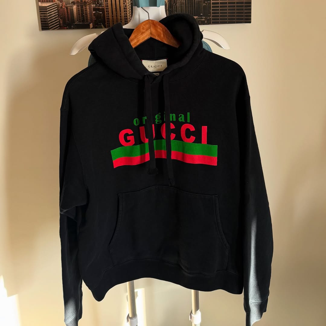 GUCCI ORIGINAL PRINT COTTON HOODIE