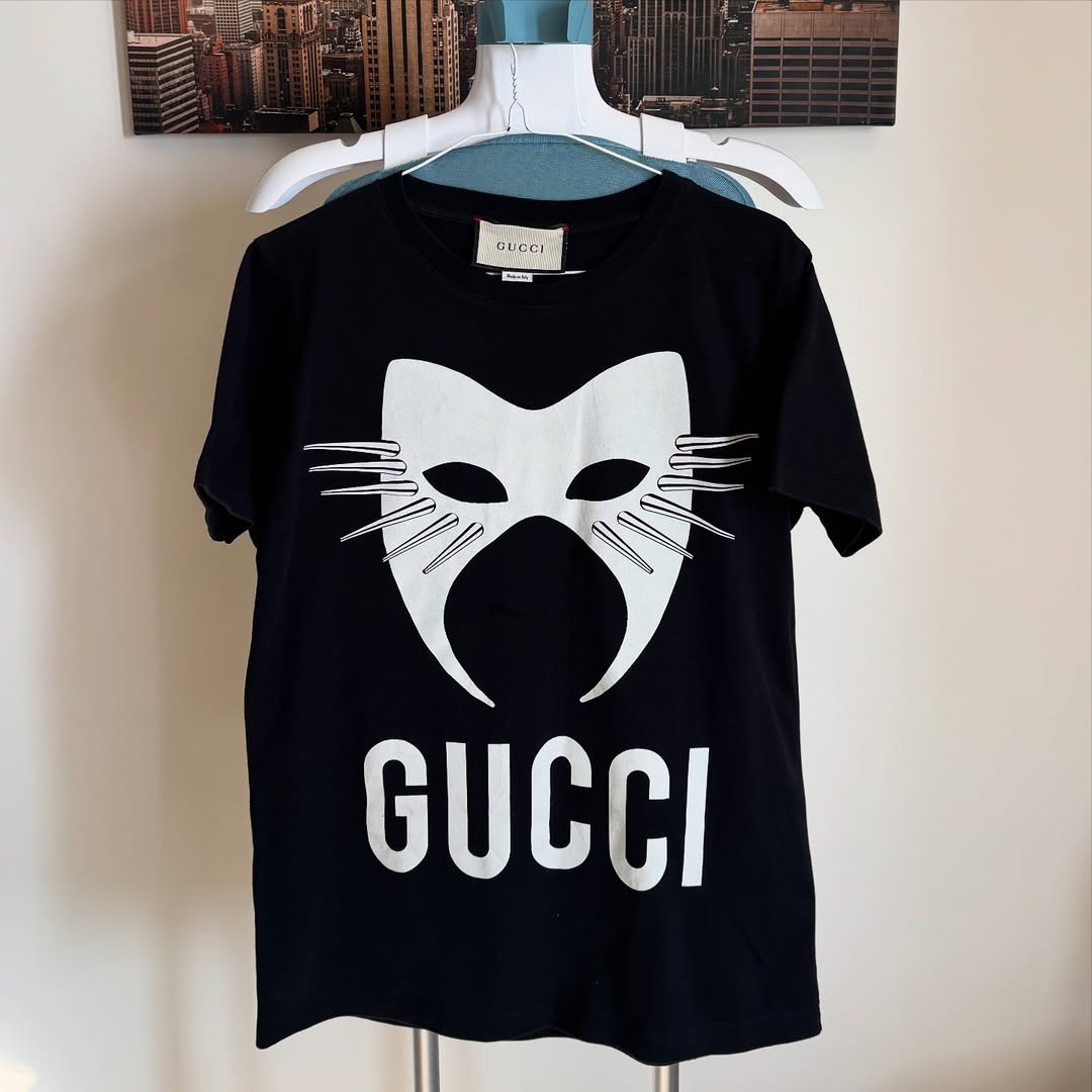 GUCCI BLACK MANIFESTO T-SHIRT