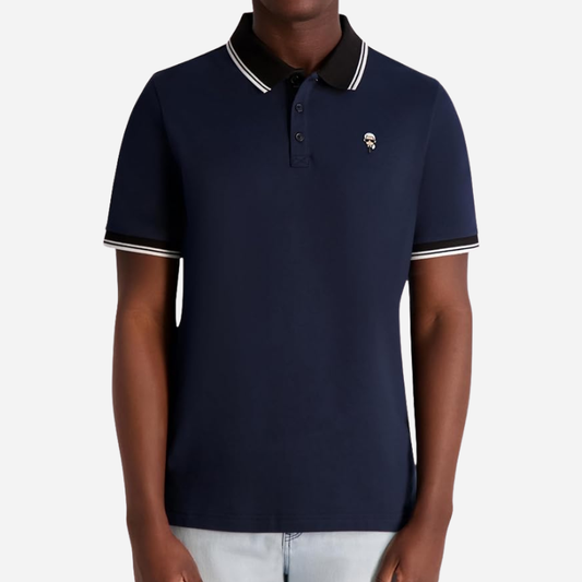 KARL LAGERFELD MEN'S KARL GRAPHIC COLLARED POLO SHIRT