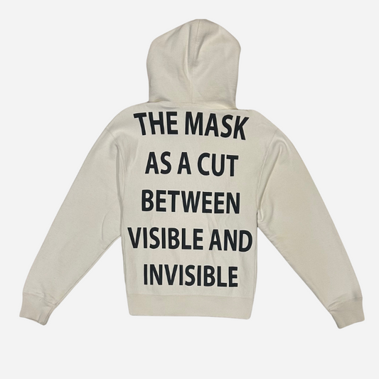 GUCCI CREAM COTTON PRINTED MANIFESTO OVERSIZED HOODIE
