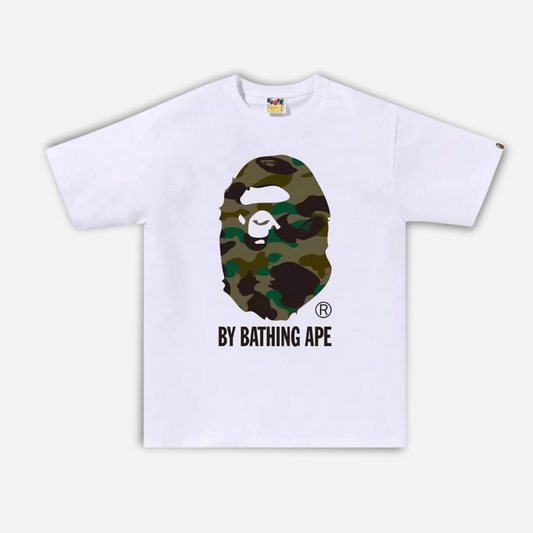 BAPE BIG HEAD LOGO WHITE TEE