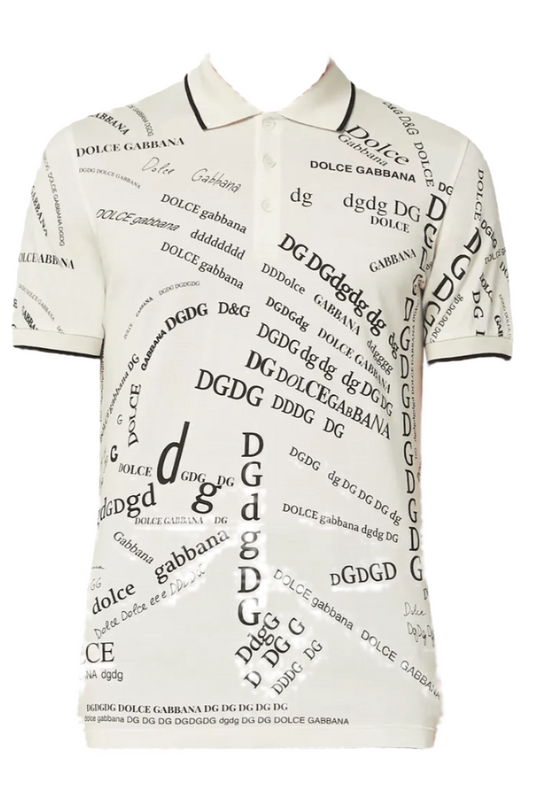 DOLCE & GABBANA DG LETTERING POLO T-SHIRT