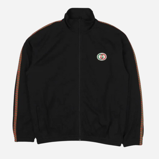 GUCCI ZIP UP WEB KNIT TRACK JACKET