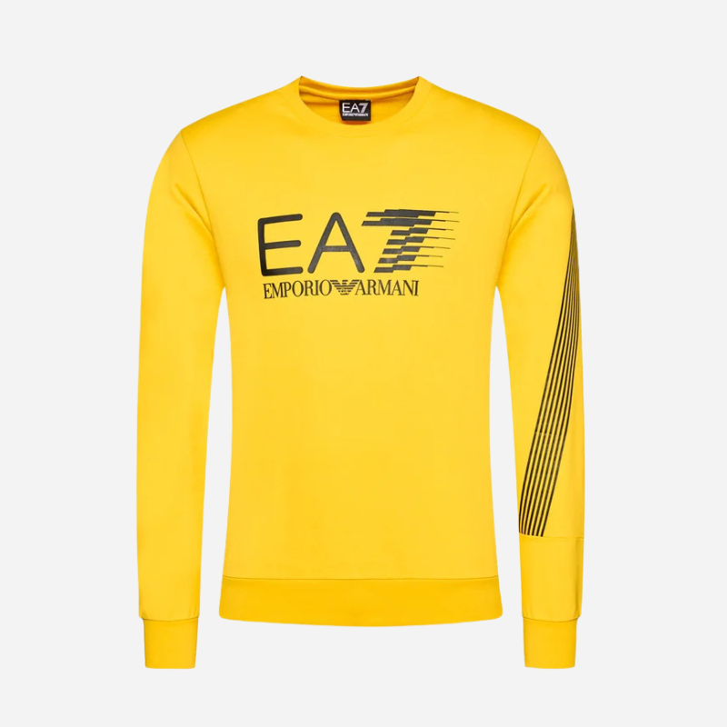EA7 EMPORIO ARMANI YELLOW REGULAR FIT SWEATSHIRT