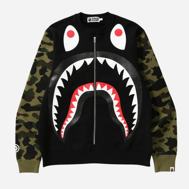 BAPE CHAIN SHARK CAMO SWEATSHIRT