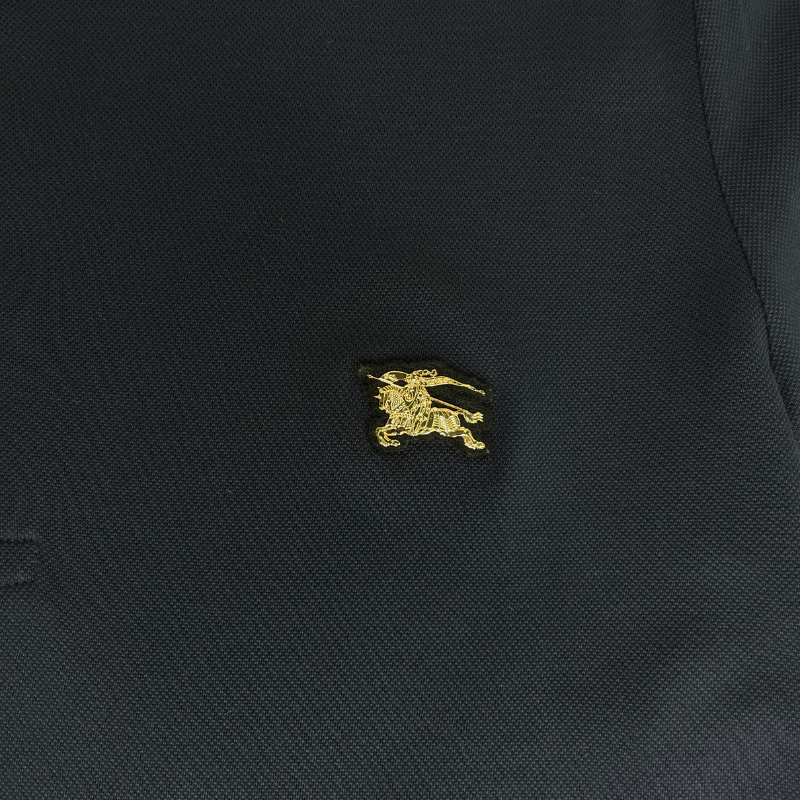 BURBERRY DARK BLUE GOLDEN LOGO POLO T-SHIRT