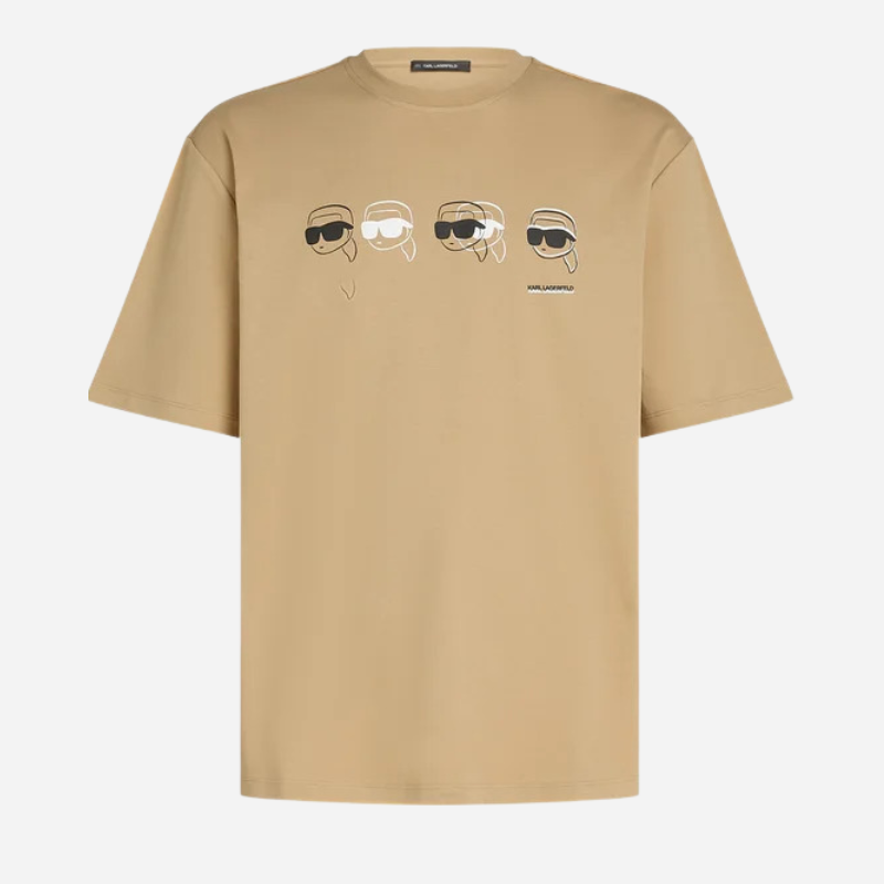 KARL LAGERFELD BLACK STARFISH PRINT T-SHIRT