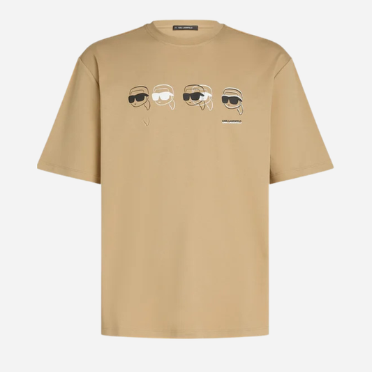 KARL LAGERFELD BLACK STARFISH PRINT T-SHIRT