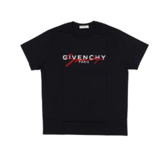 GIVENCHY PARIS SIGNATURE EMBROIDERED LOGO T-SHIRT