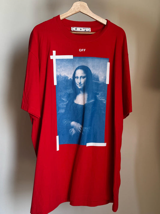 OFF-WHITE MONALISA SLIM TEE 'FIREY RED'