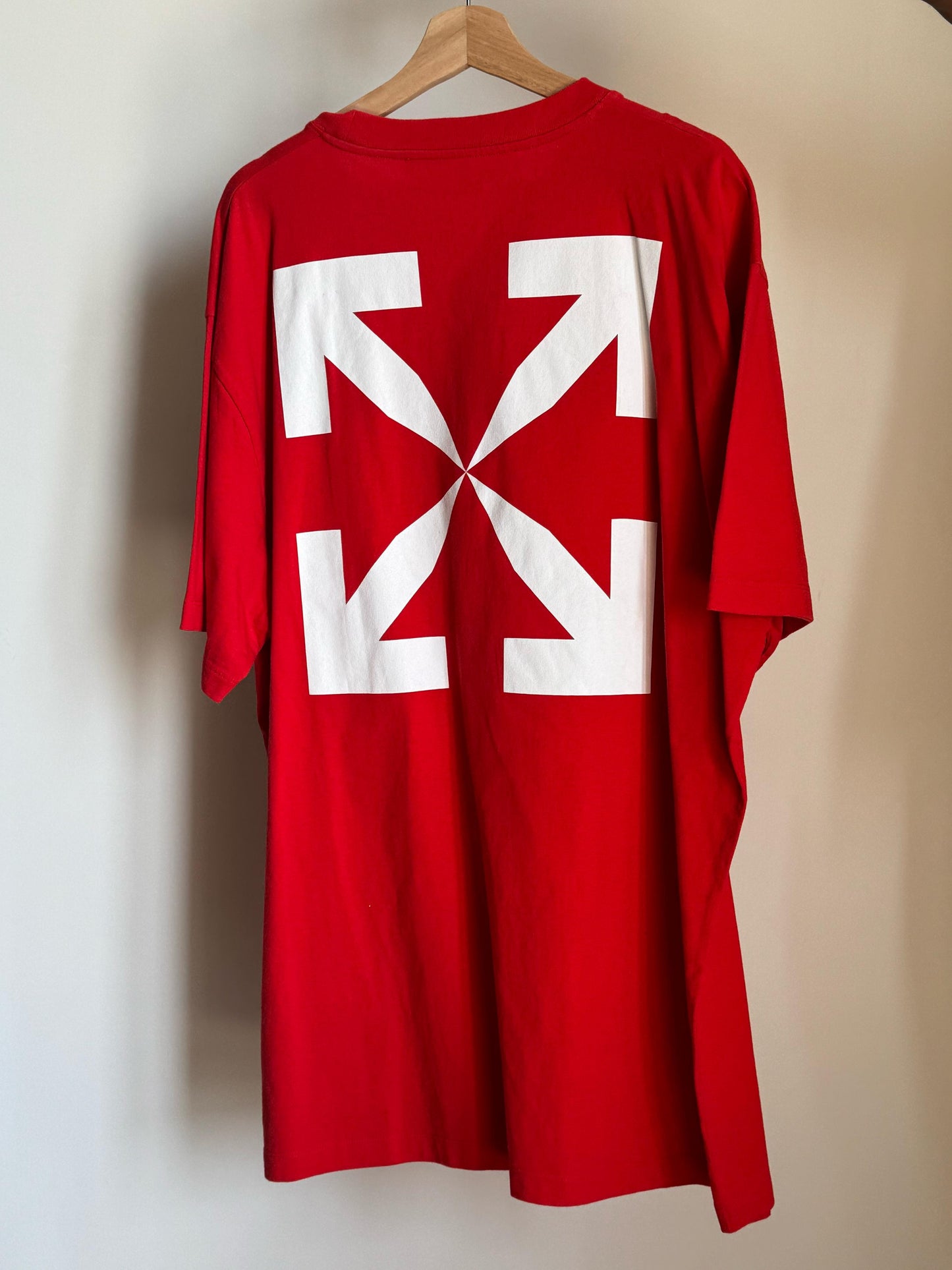 OFF-WHITE MONALISA SLIM TEE 'FIREY RED'