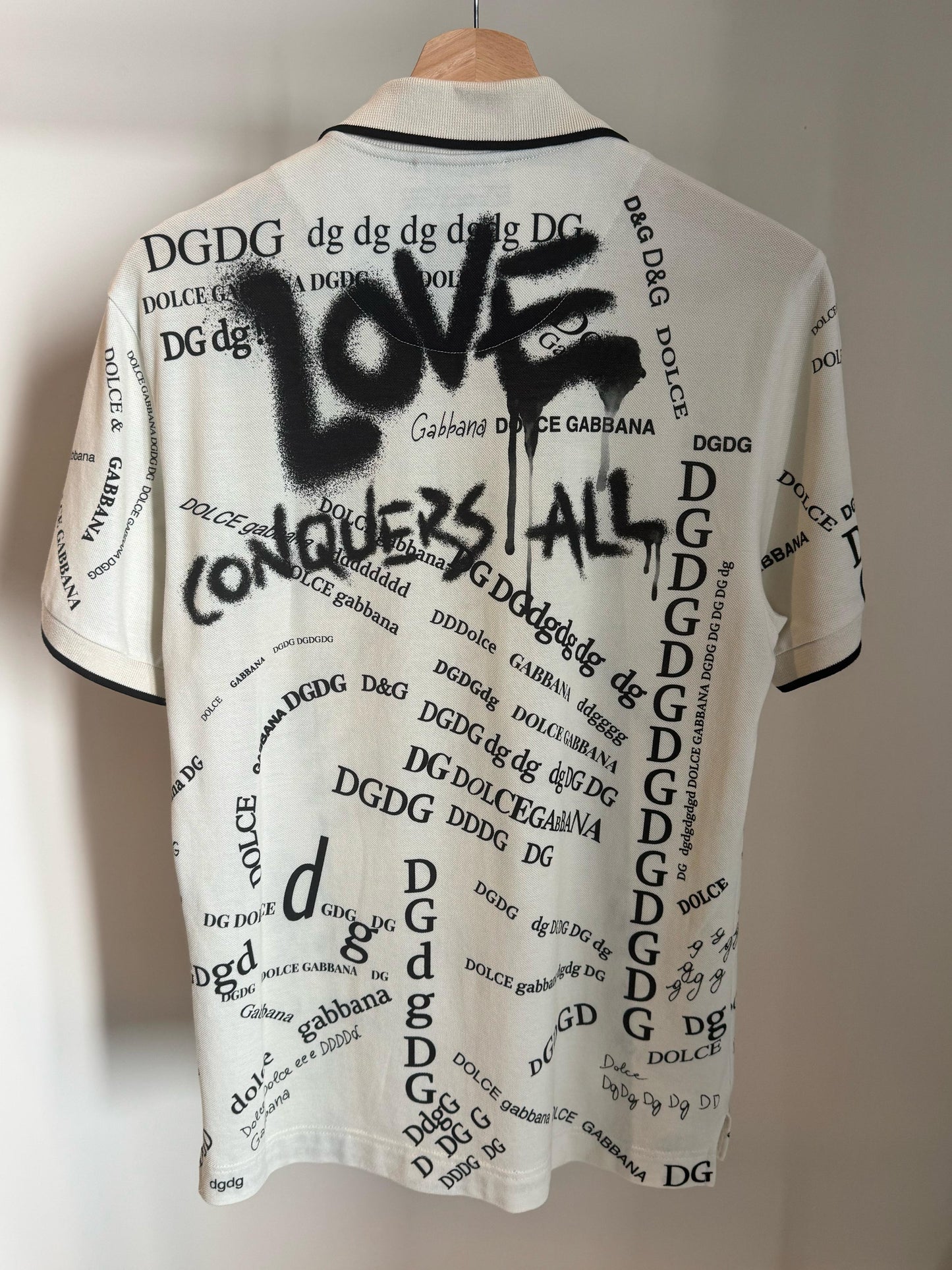 DOLCE & GABBANA DG LETTERING POLO T-SHIRT