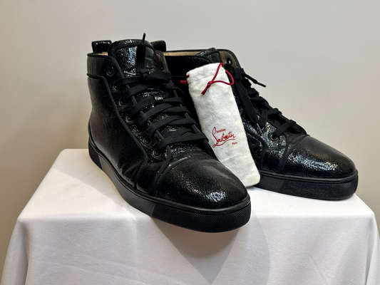 CHRISTIAN LOUBOUTIN LOUIS HIGH-TOP LEATHER SNEAKERS