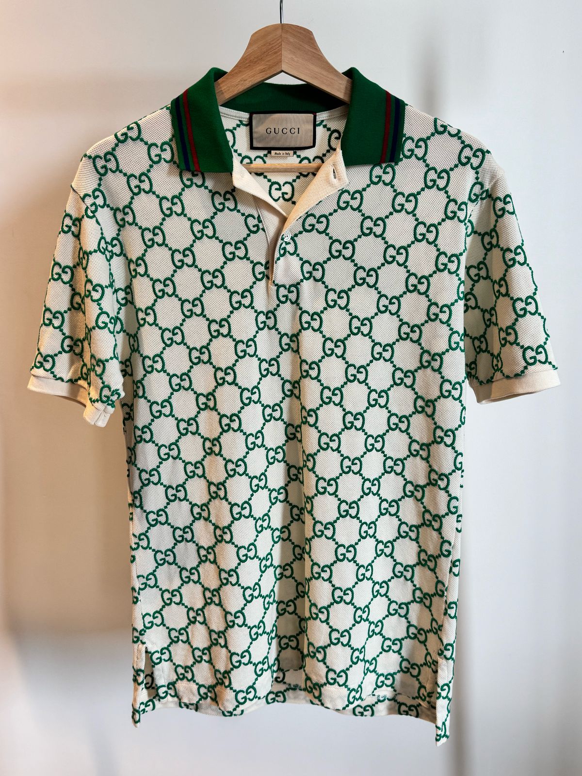MEN GUCCI GG STRETCH COTTON POLO