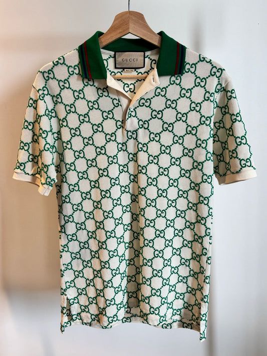 MEN GUCCI GG STRETCH COTTON POLO