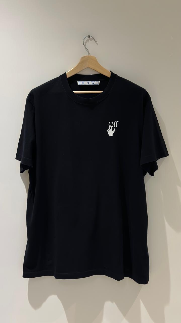 OFF-WHITE CUT HERE OVER TEE “BLACK/WHITE”