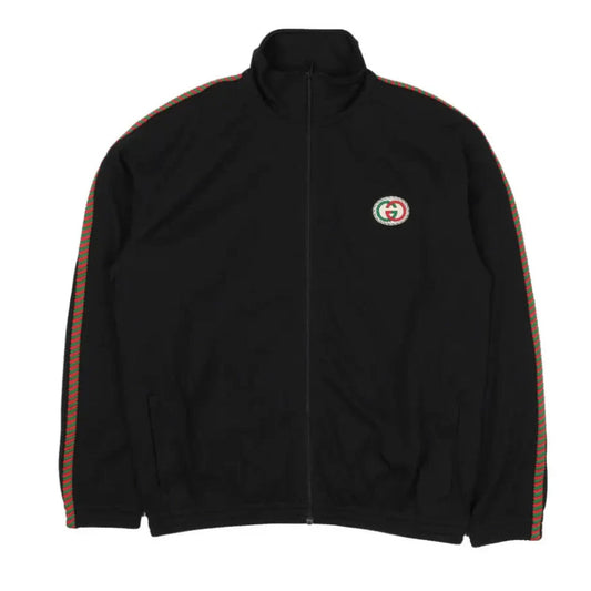 GUCCI ZIP UP WEB KNIT TRACK JACKET