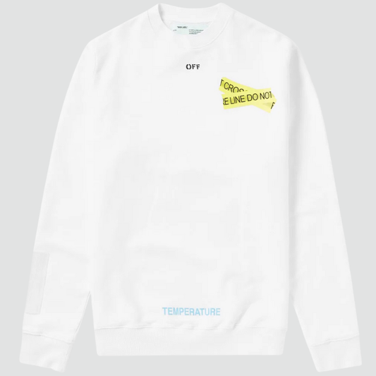 OFF-WHITE FIRETAPE CREW SWEAT