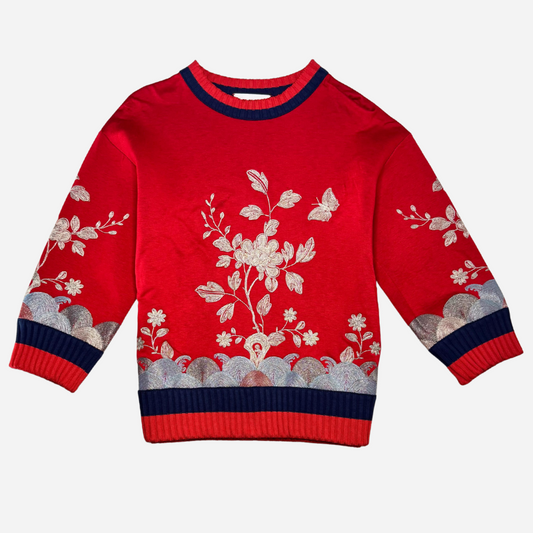 GUCCI FLORAL EMBROIDERED SWEATSHIRT