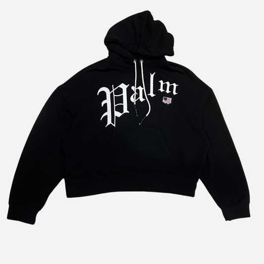 PALM ANGELS GOTHIC PRINT HOODIE