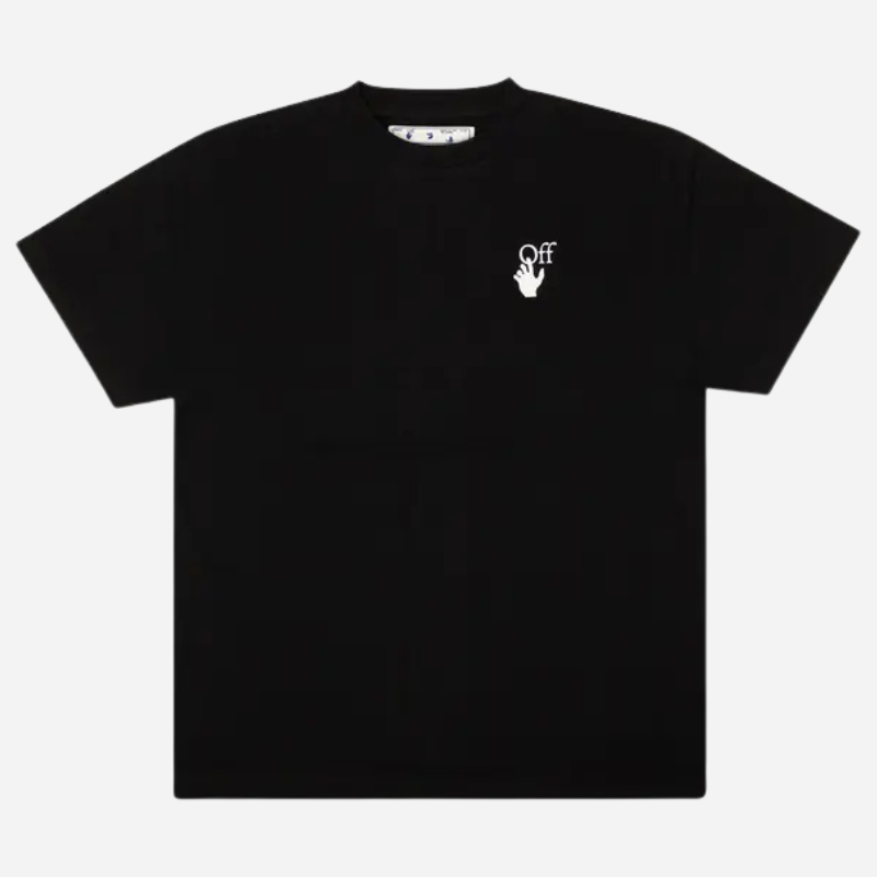 OFF-WHITE CUT HERE OVER TEE “BLACK/WHITE”