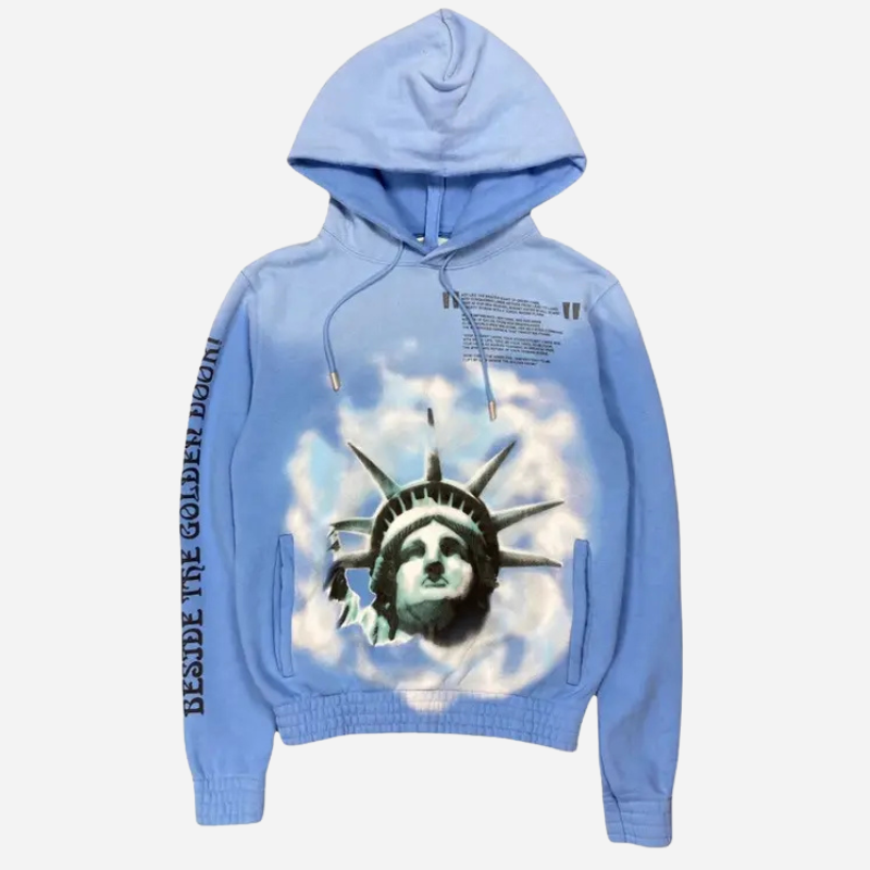 OFF-WHITE LIBERTY PRINT COTTON HOODIE