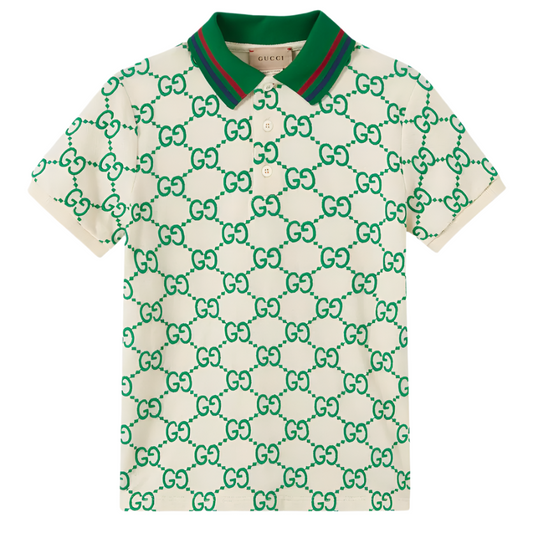 MEN GUCCI GG STRETCH COTTON POLO